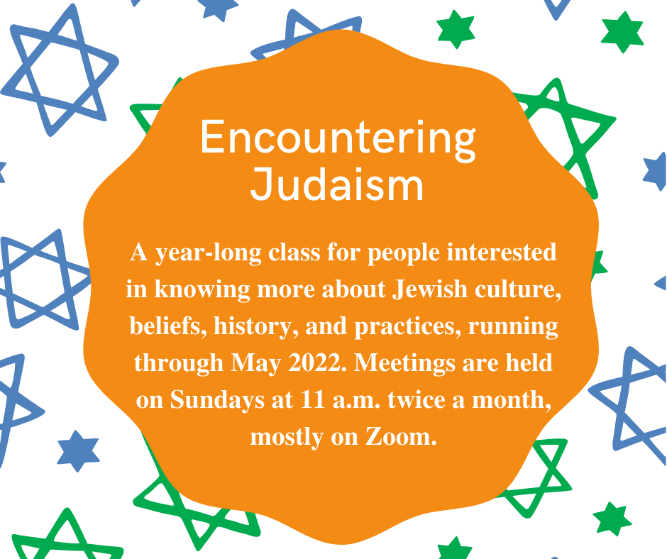 Encountering Judaism - On Zoom