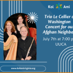 Trio Le Cellier of Washington Concert  ﻿for our Afghan Neighbors - In Person