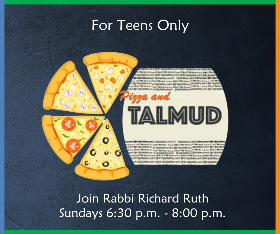 Pizza & Talmud for Teens - On Zoom