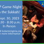 YP Game Night in the Sukkah -- CANCELLED